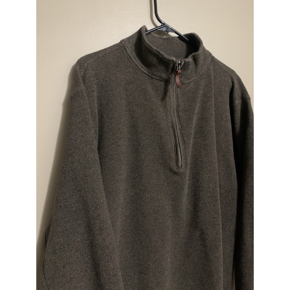 Woolrich Quarter Zip Pullover Sweater Men's XL Brown *materials tag is missing - Picture 4 of 16